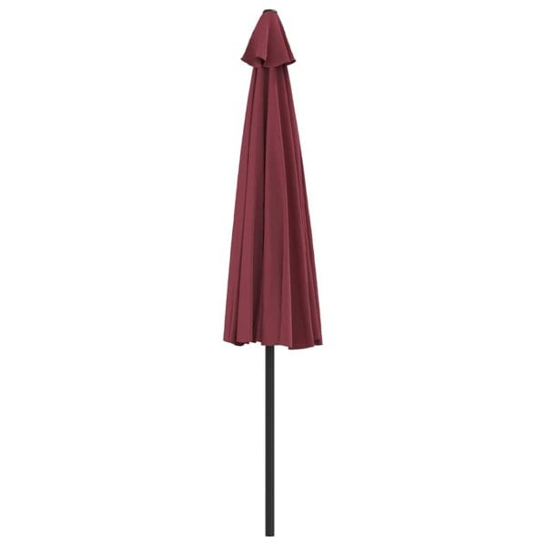 Berkfield Balcony Parasol with Aluminium Pole Bordeaux Red 300x155x223 cm Half