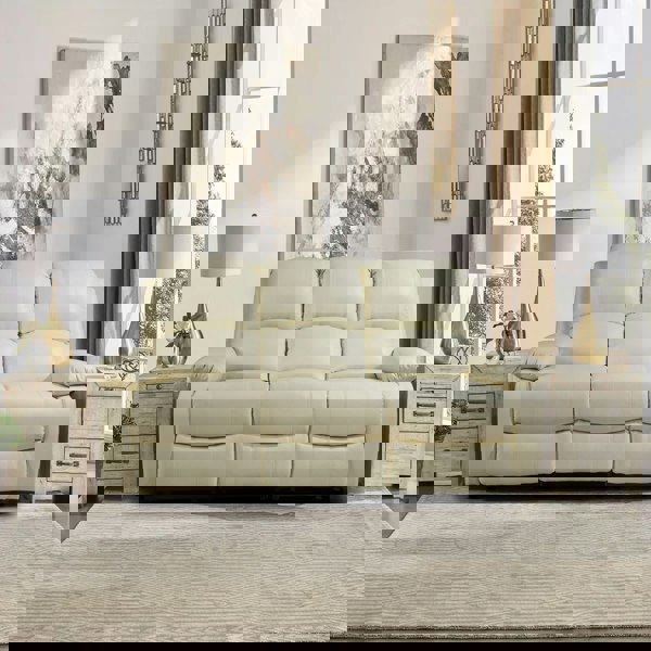 Comfy Living Milan Reclining Luxury Faux Leather Sofa Set - Indulge in the Ultimate Comfort and Style for Your Living Room