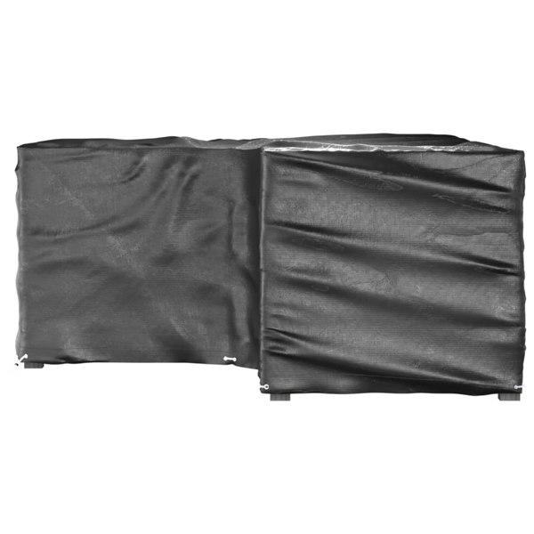 Berkfield L-Shaped Garden Furniture Covers 2 pcs 12 Eyelets 185x185x90 cm