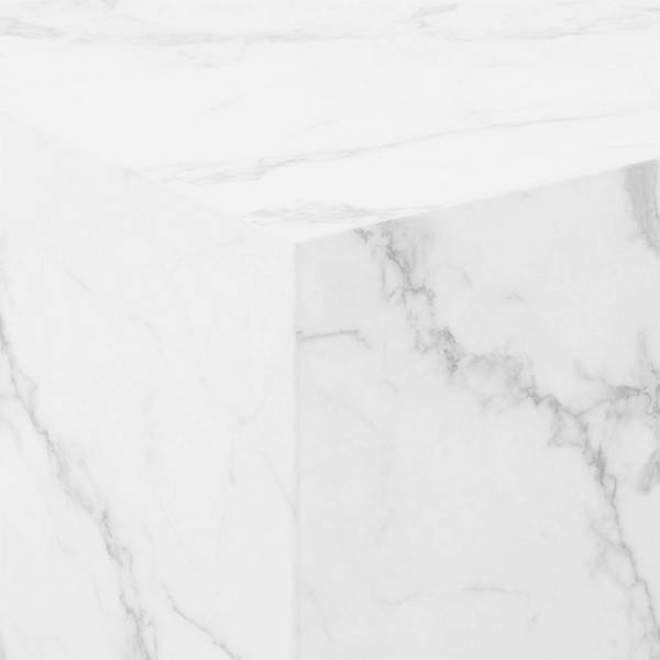 Wyld Haus Set of 2 Munkebo White Marble Carrara Square Coffee Tables