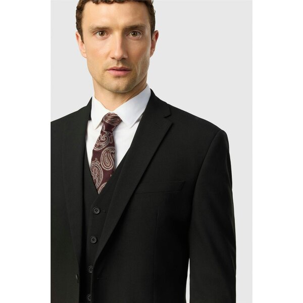 Limehaus Tailored Fit Black Stretch Suit Jacket