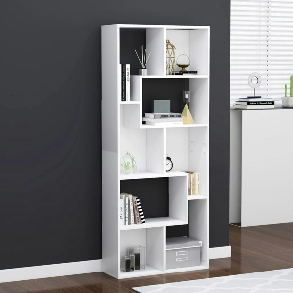 Berkfield Book Cabinet White 67x24x161 cm Engineered Wood