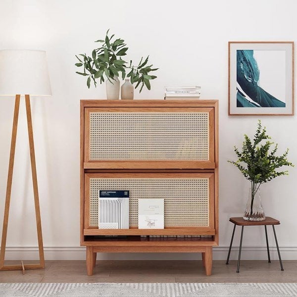 Duo Sideboard, Side Cabinet, Rattan & Wood-Weilai Concept-Weilai Concept