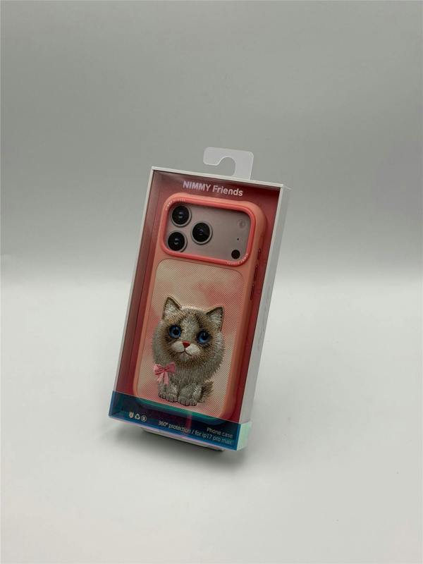 Nimmy Friends Nimmy Big Eye Cute Pet Ragdoll Cat Case with MagSafe for iPhone 17 Pro Max 6.9" Pink - N-XDY-IP17-PRO-MAX-07-D