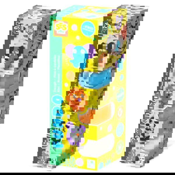 SES Creative FunDo dough - Wild animals (3x90gr-1x40gr)