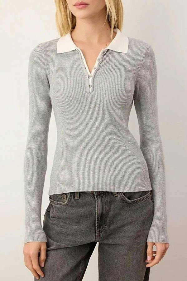 WOVCOR Waist Draped Thin Knit Sweater