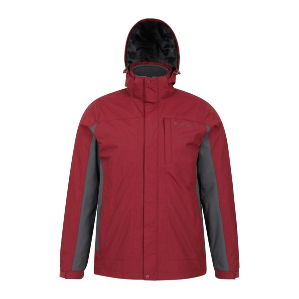 Mountain Warehouse Mens Thunderstorm 3 in 1 Waterproof Jacket - Red