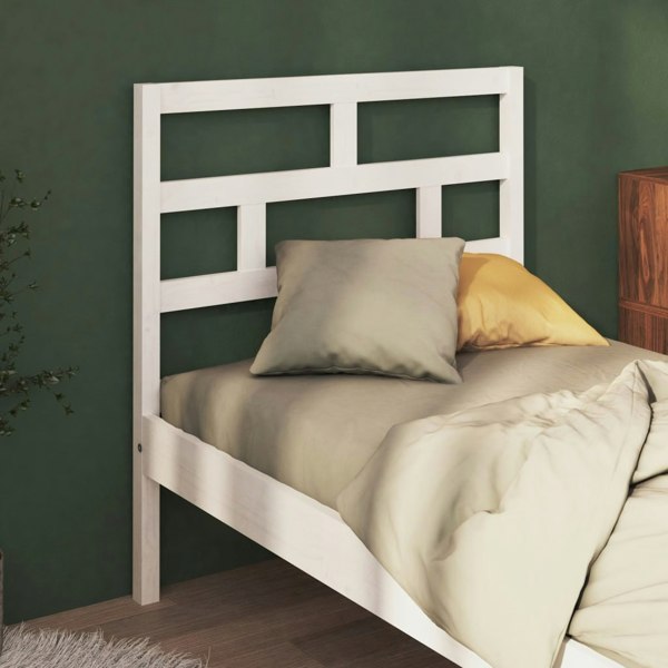Berkfield Bed Headboard White 81x4x100 cm Solid Wood Pine