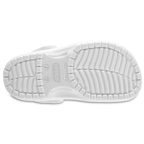 Crocs Kids' Classic Clog Thermoplastic White Loafers
