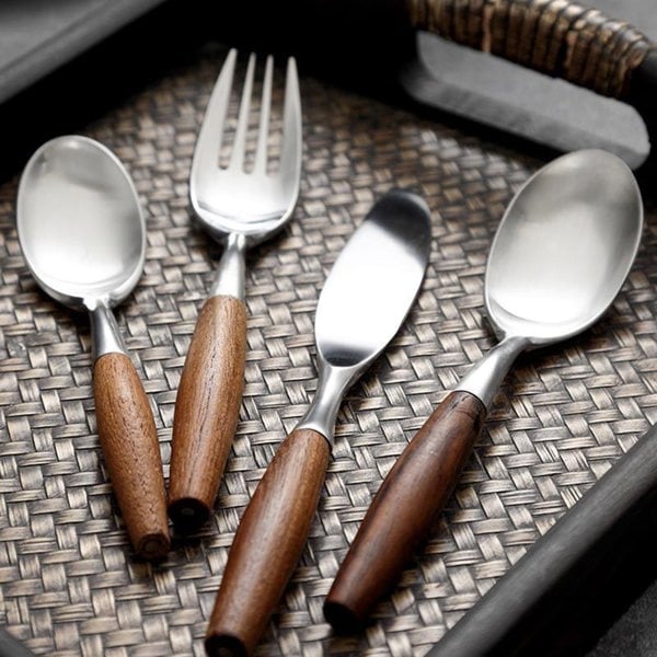4 Piece Wooden Cutlery Set-Weilai Concept-Weilai Concept