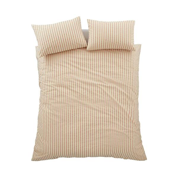 Pineapple Elephant Cotton Rich Woven Stripe Clay Duvet Cover Set