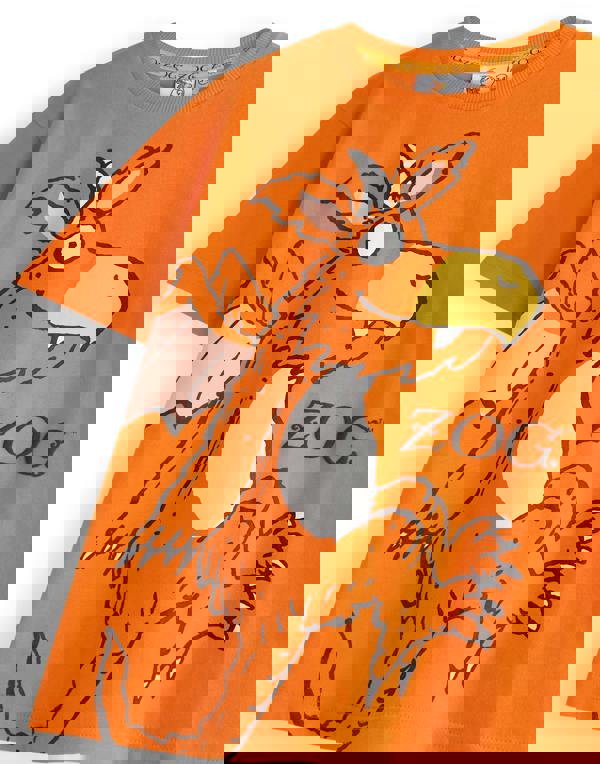 Gruffalo & Friends Zog Unisex Kids Orange Big Face Short Sleeved T-Shirt