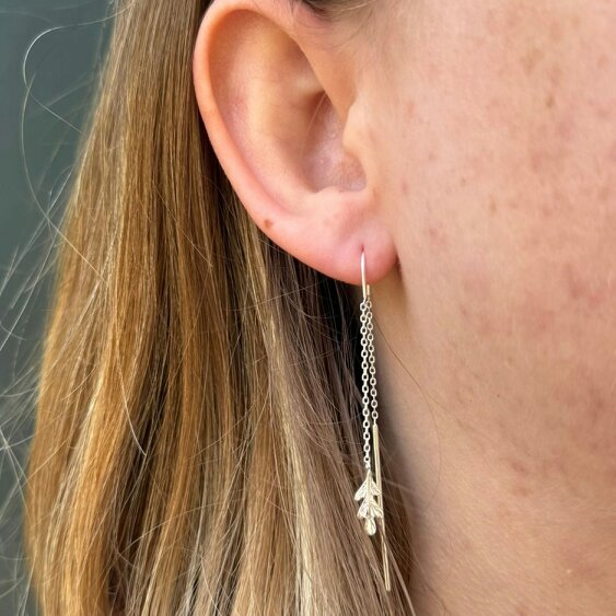 Reeves & Reeves Falling Oak Leaf & Acorn Earrings