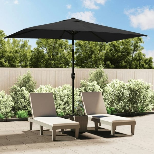 Berkfield Outdoor Parasol with Metal Pole 300x200 cm Anthracite