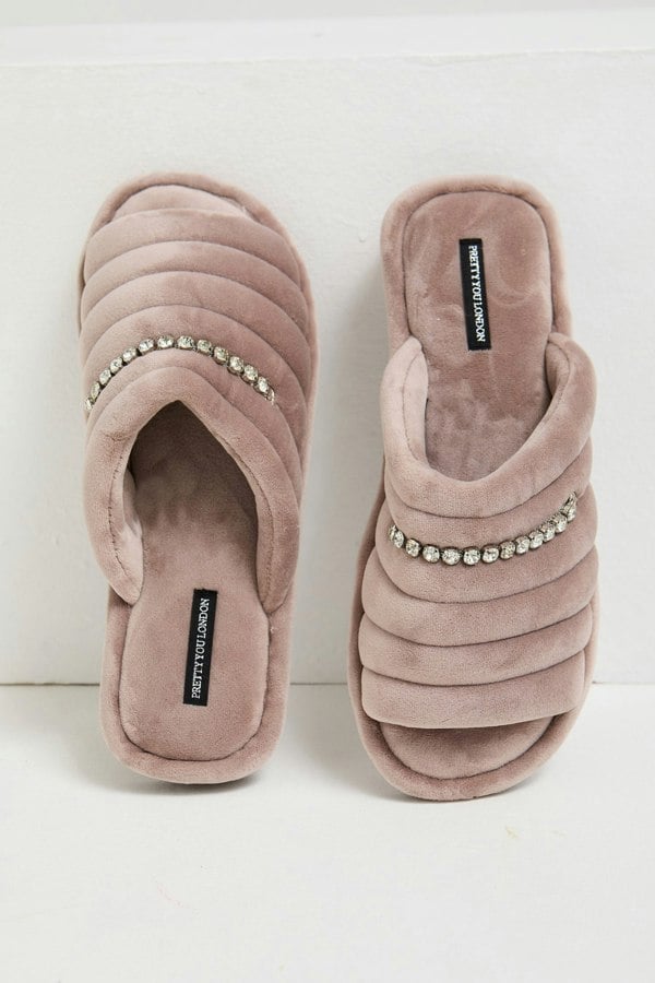 Frankie Slippers in Mink - Slippers