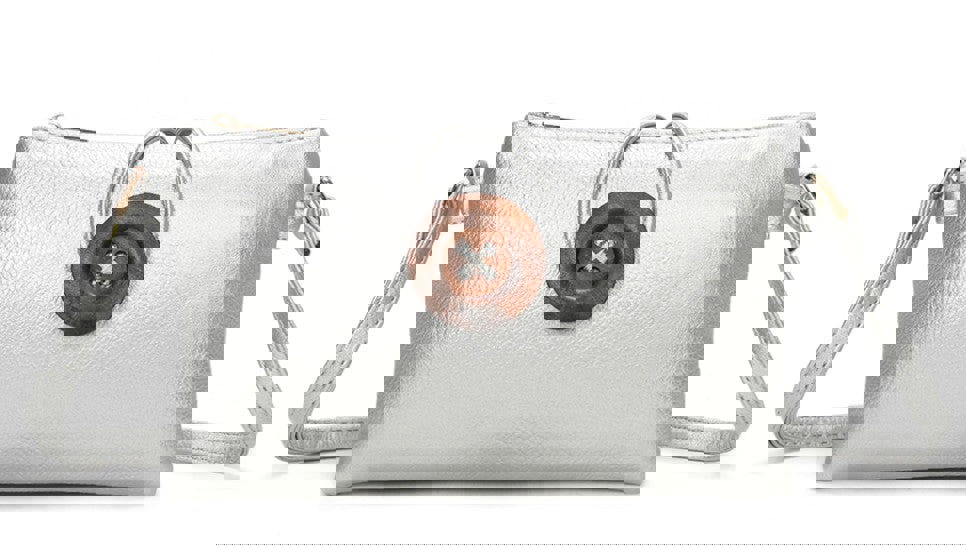 Kitise Big Button Slim Handbag Crossbody Bag