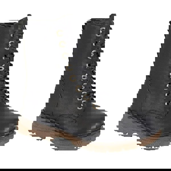 Cipriata Womens Lace Up Combat Boots - Matt Black