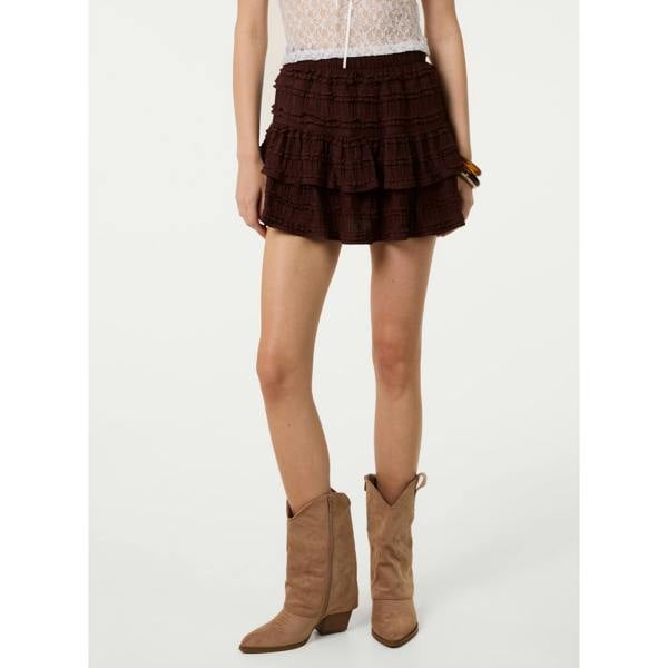 Pink Vanilla Frill Lace RaRa Mini Skirt