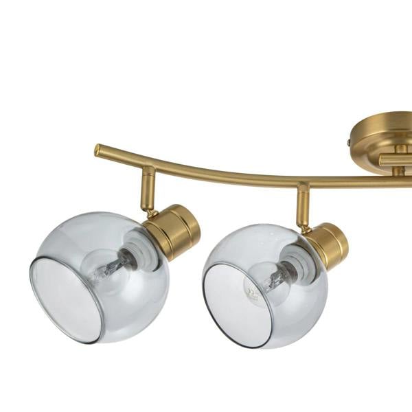 COSYLYTE Hilston 4 Light Wavy Bar Smoky Glass Spotlight