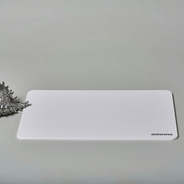 White diatomite bath mat sustainable stone