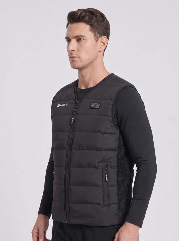Anniou Men's V-Neck Heated Gilet