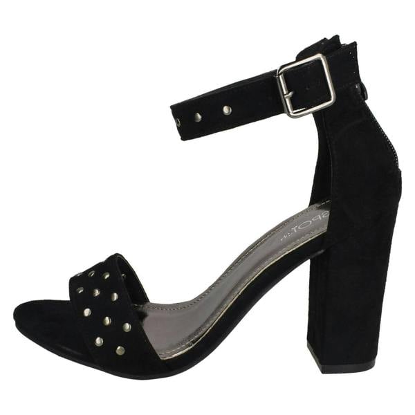 Spot On Ladies Spot On Mid Chunky Heel Sandals