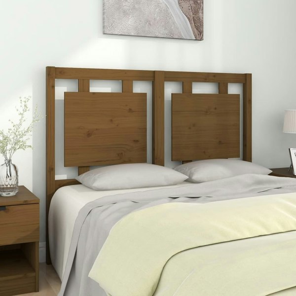 Berkfield Bed Headboard Honey Brown 125.5x4x100 cm Solid Pine Wood