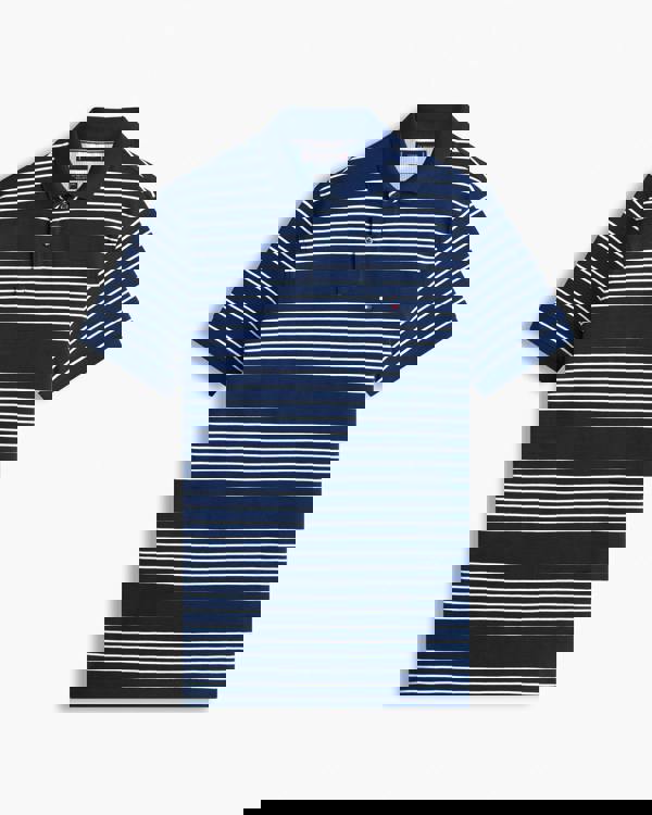 Tommy Hilfiger 1985 Regular Fit Mens Polo - Carbon Navy/Ivory Petal