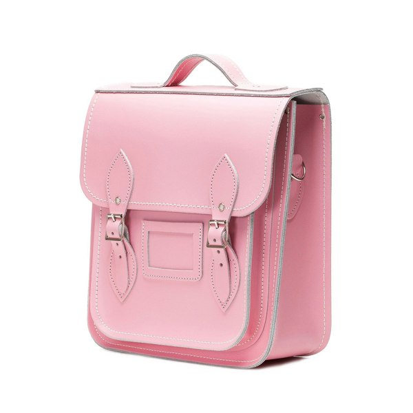 Zatchels Handmade Leather City Backpack - Pastel Pink