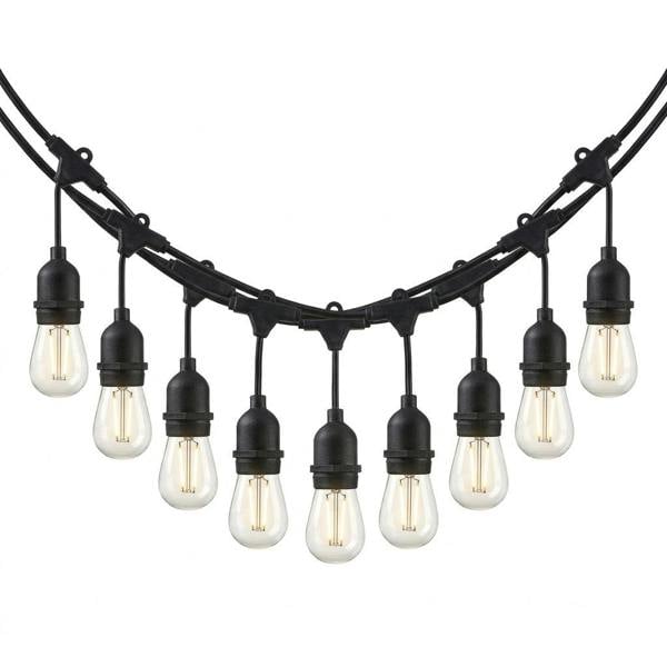 ENER-J LED String Lights 10.2m 2W S14 10Pcs LED Edison Filament Bulbs E27 Sockets Perfect for Party, Wedding, Anniversaries, Celebrations
