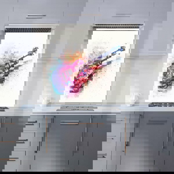 Warren Reed - Designer Cosmic Melody: Abstract Guitar Visions Kitchen Splashback