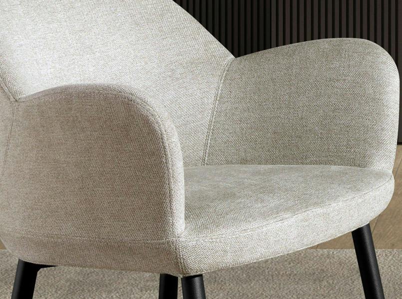 Angel Cerdá Light Grey Fabric Stool 4174