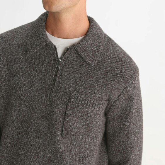 Wax London Alpha Twist Fleck Wool Polo