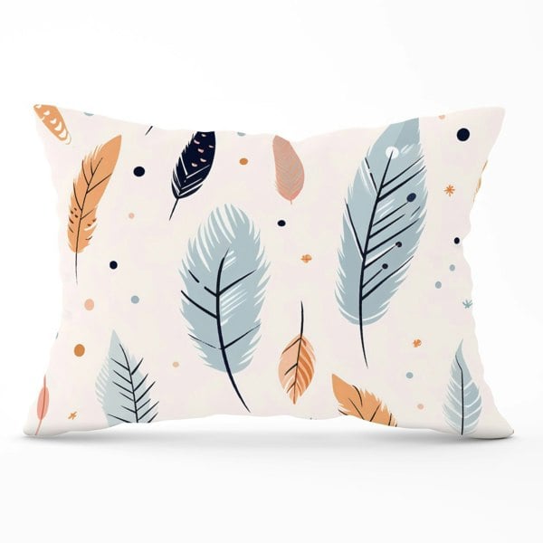 Warren Reed Pastel Feather Pattern Cushions