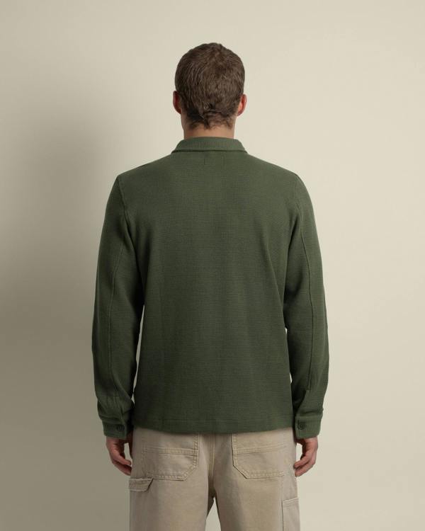Larsson & Co Aarhus - Textured Long Sleeve Polo Shirt