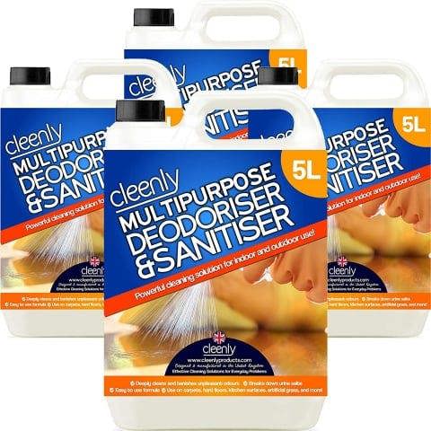 Cleenly Multipurpose Sanitiser and Deodoriser Removes Dirt Germs Stains & Odours Breaks Down Urine Salts 20L