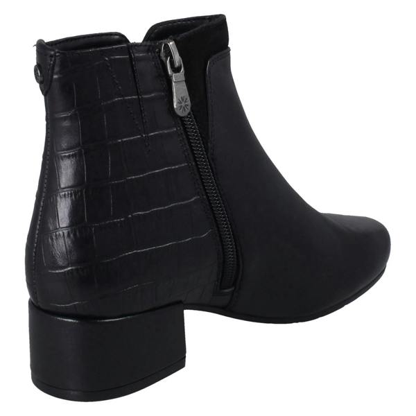 Van Dal Ladies Van Dal Zip Fastening Smart Ankle Boots With Croc Detailing Manon