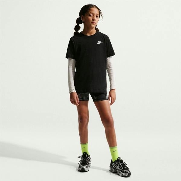Nike Childrens/Kids Futura Classic Logo Regular T-Shirt - Black/White - 
