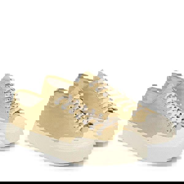 Superga Unisex Adult 2432 Works Cotton Canvas Low Cut Trainers - Beige/Off White - 