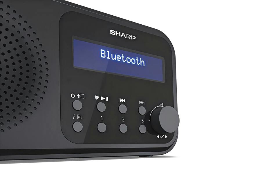 SHARP DRP420BK – Portable DAB+/DAB/FM Digital Radio with Bluetooth 5.3