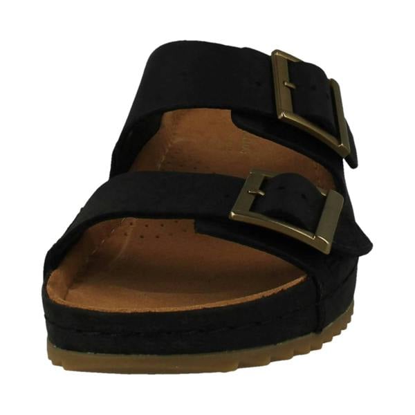 Clarks Ladies Clarks Adjustable Dual Strap Mule Sandals Brookleigh Sun