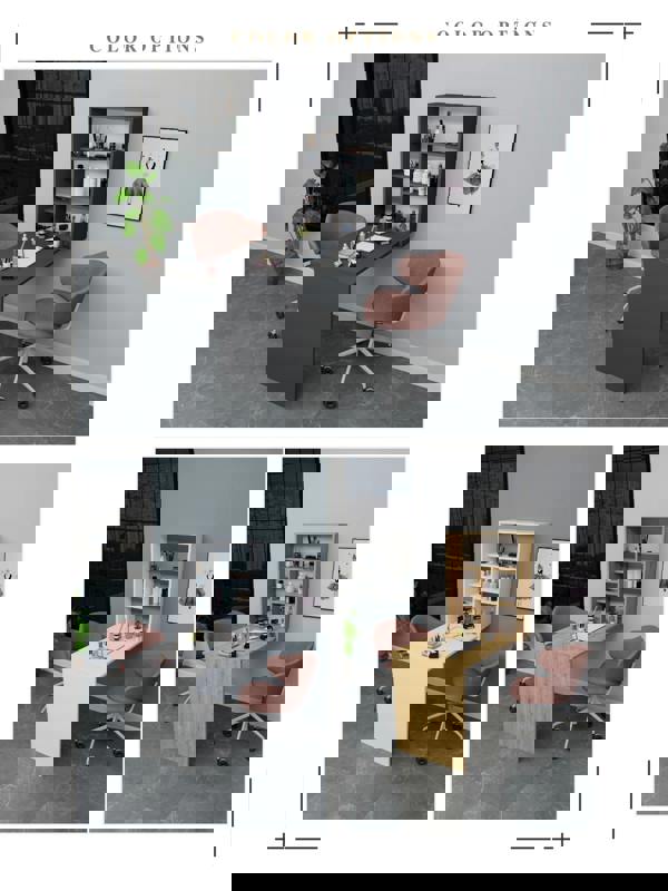 Destina Home Sedir Foldable Desk with Shelves