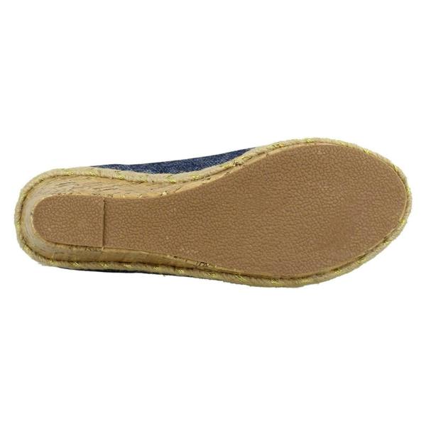 Spot On Girls Spot On Cork High Wedge Rope Foxing Sandal
