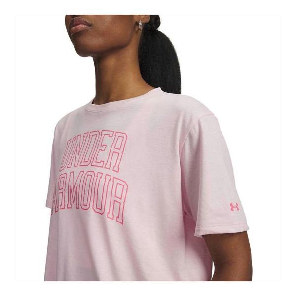 Under Armour Womens/Ladies Rival Chest Logo Oversized T-Shirt - Pink - 