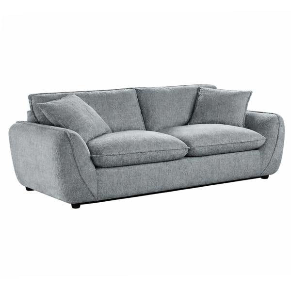 Furnishings For Less Berti Beige or Grey Fabric Sofa Suite