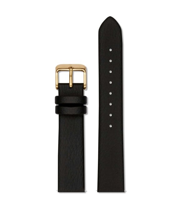 Votch Black with brushed gold buckle | 18mm