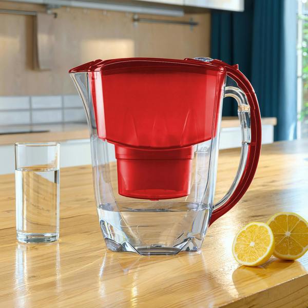 AQUAPHOR  Amethyst 2.8 Litre Water Filter Jug in Ruby Red with 1 x Maxfor+ filter
