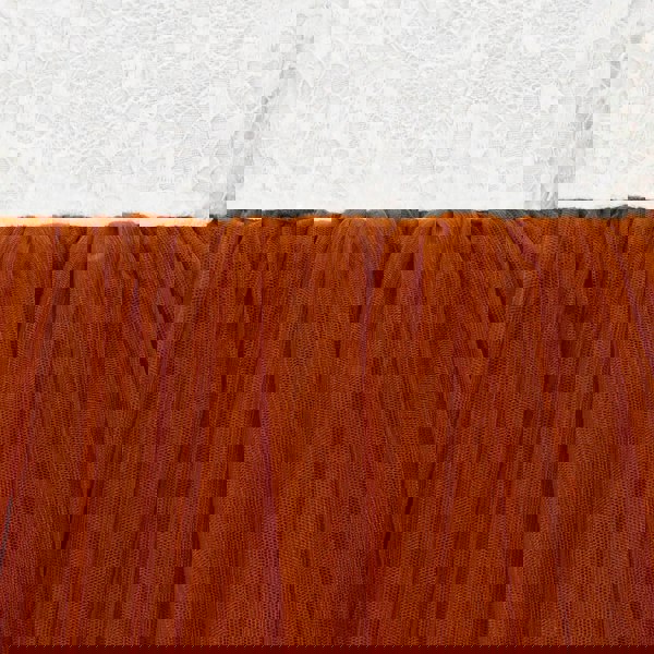 Burnt orange tulle and lace