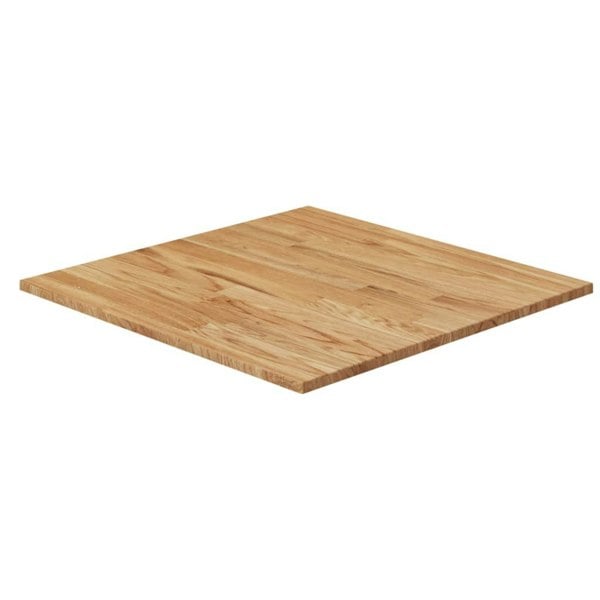 Berkfield Square Table Top Light Brown 80x80x1.5cm Treated Solid Wood Oak