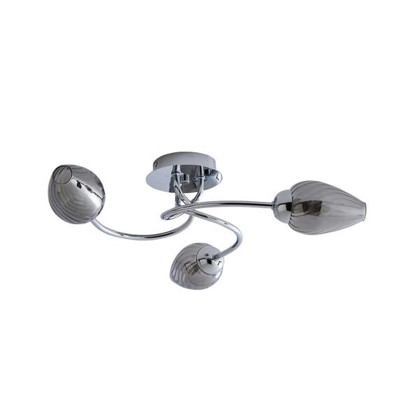 Pagazzi Lighting Lina 3-Light Chrome Flush Ceiling Light